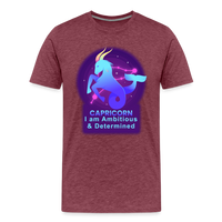 Thumbnail for Men's Neon Capricorn Premium T-Shirt - heather burgundy