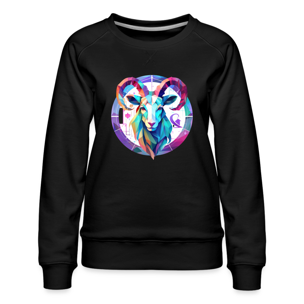 Women’s Mythical Aries Premium Sweatshirt - black