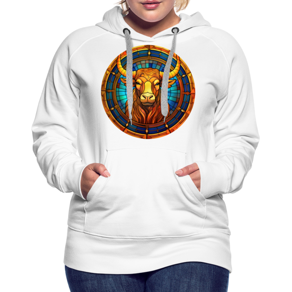 Women’s Mosaic Taurus Premium Hoodie - white