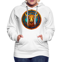 Thumbnail for Women’s Mosaic Taurus Premium Hoodie - white