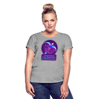 Thumbnail for Women's Neon Sagittarius Relaxed Fit T-Shirt - heather gray