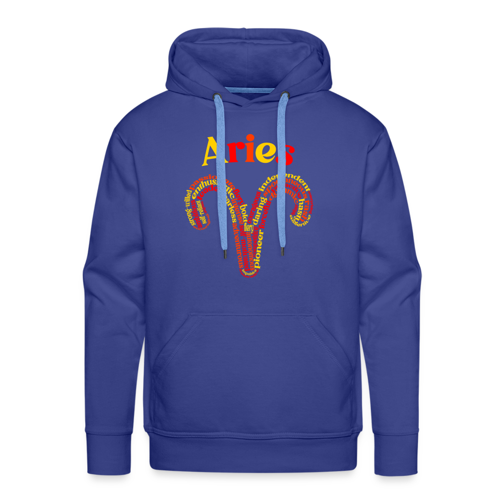 Men's Power Words Aries Premium Hoodie - royal blue