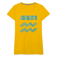 Thumbnail for Women's Power Words Aquarius Premium T-Shirt - sun yellow