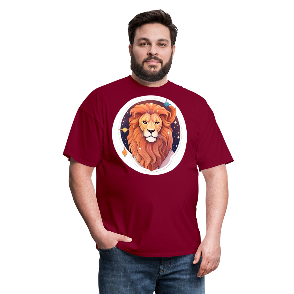 Men's Symbol Leo Classic T-Shirt - burgundy