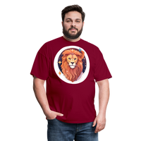 Thumbnail for Men's Symbol Leo Classic T-Shirt - burgundy