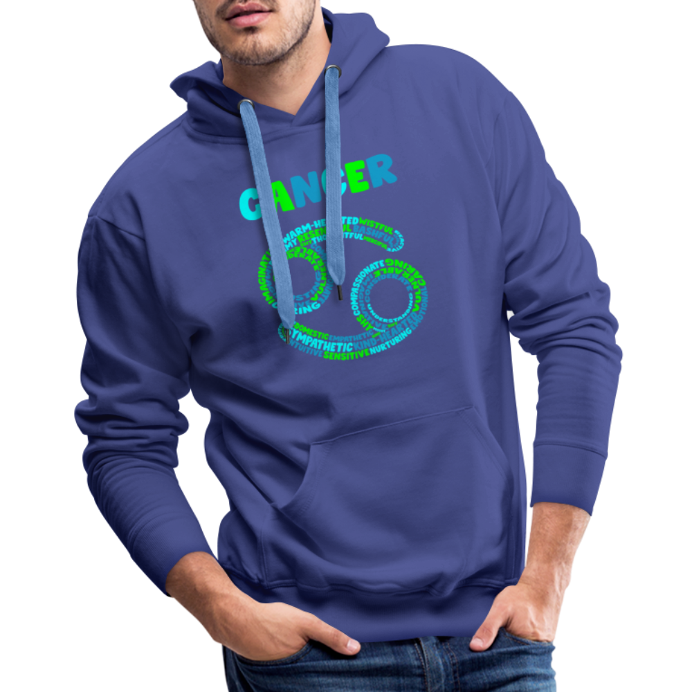 Men's Power Words Cancer Premium Hoodie - royal blue