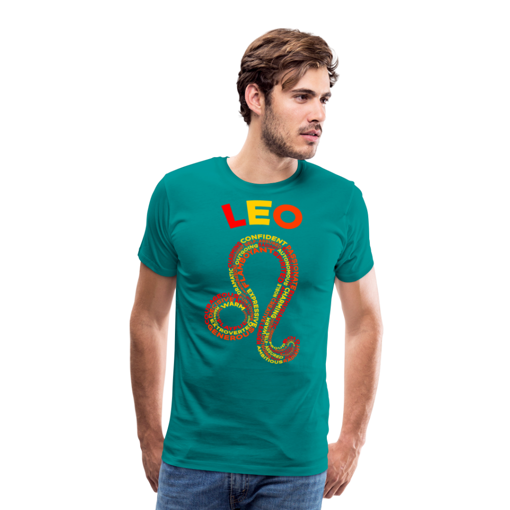 Men's Power Words Leo Premium T-Shirt - teal