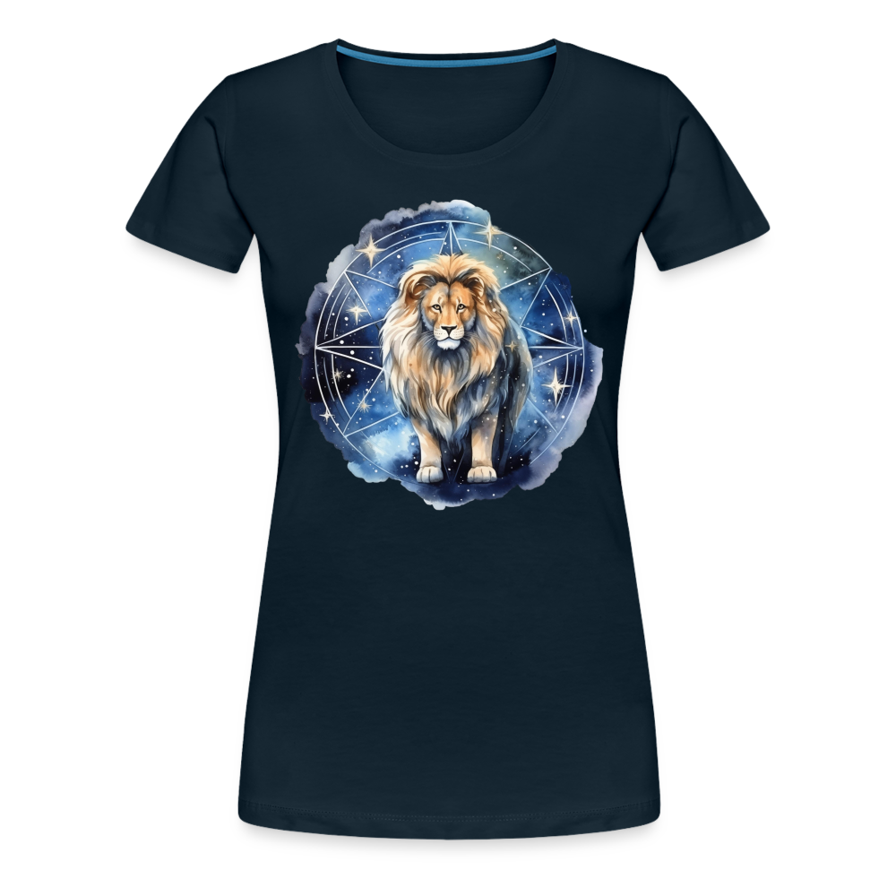 Women's Mythical Words Leo Premium T-Shirt - deep navy