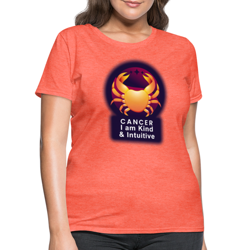 Women's Glow Cancer T-Shirt - heather coral