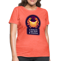 Thumbnail for Women's Glow Cancer T-Shirt - heather coral