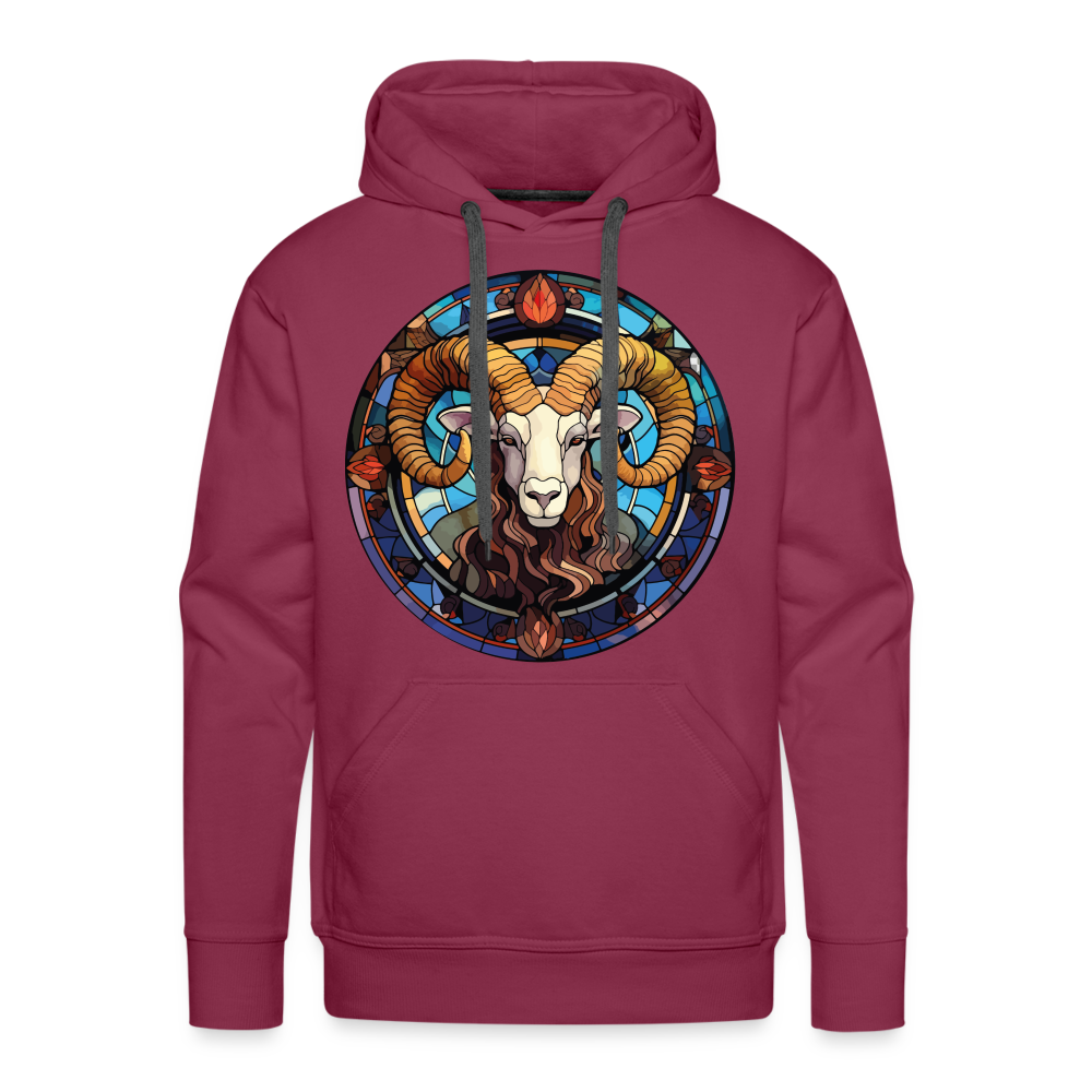 Men’s Mosaic Aries Premium Hoodie - burgundy