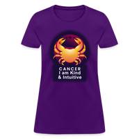 Thumbnail for Women's Glow Cancer T-Shirt - purple