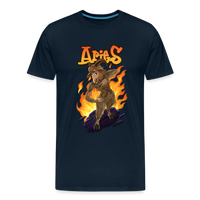 Thumbnail for Men's Fiery Aries Premium T-Shirt - deep navy