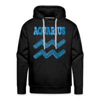 Thumbnail for Men's Power Words Aquarius Premium Hoodie - black