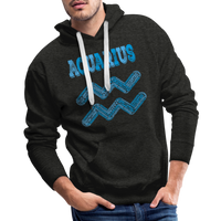 Thumbnail for Men's Power Words Aquarius Premium Hoodie - charcoal grey