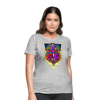 Thumbnail for Women's Cosmic Aries Design T-Shirt - heather gray