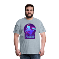 Thumbnail for Men's Neon Capricorn Premium T-Shirt - heather ice blue