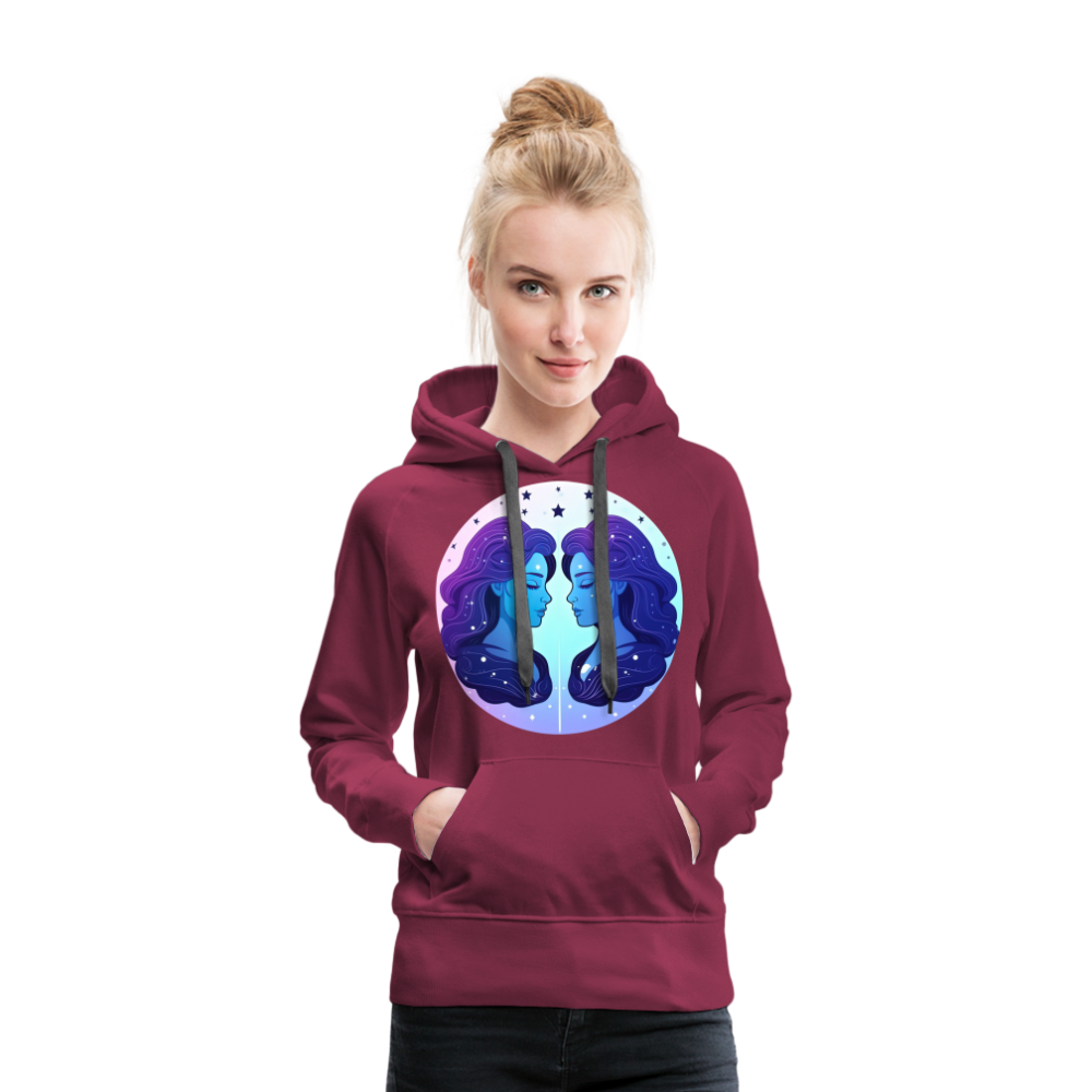 Women’s Magic Gemini Premium Hoodie - burgundy