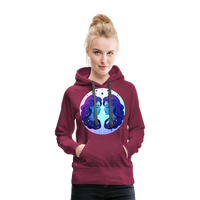 Thumbnail for Women’s Magic Gemini Premium Hoodie - burgundy