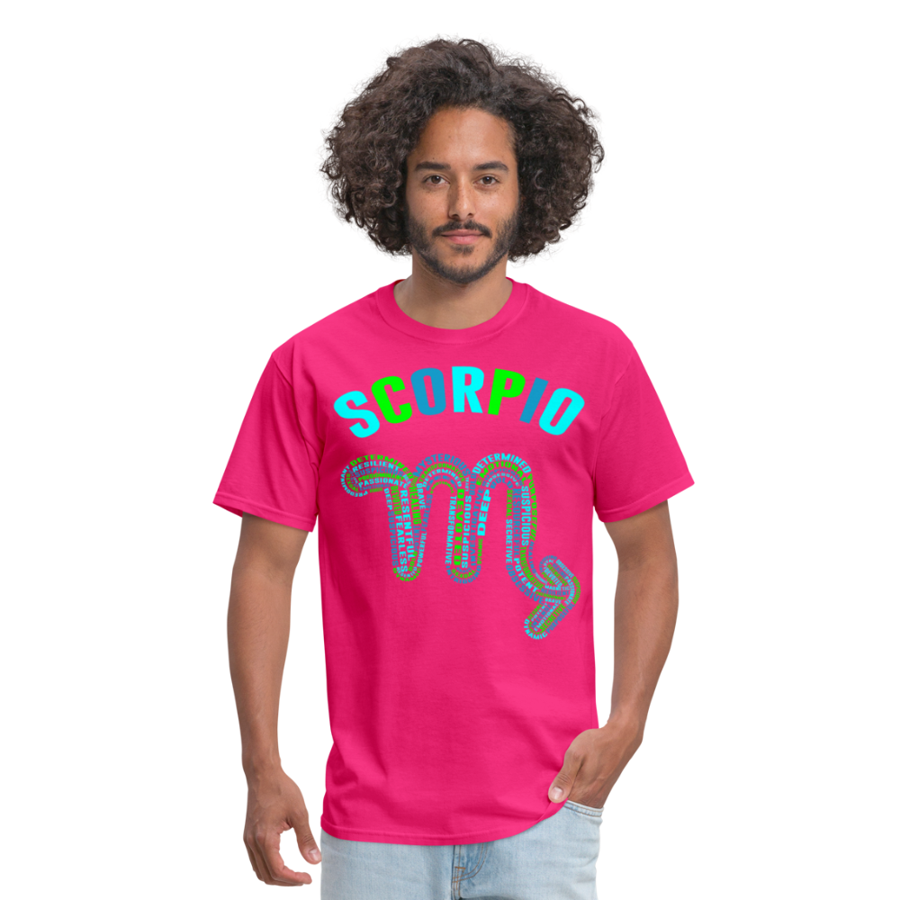 Men's Power Words Scorpio Classic T-Shirt - fuchsia