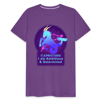 Thumbnail for Men's Neon Capricorn Premium T-Shirt - purple