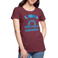 Thumbnail for Women's Power Words Libra Premium T-Shirt - heather burgundy