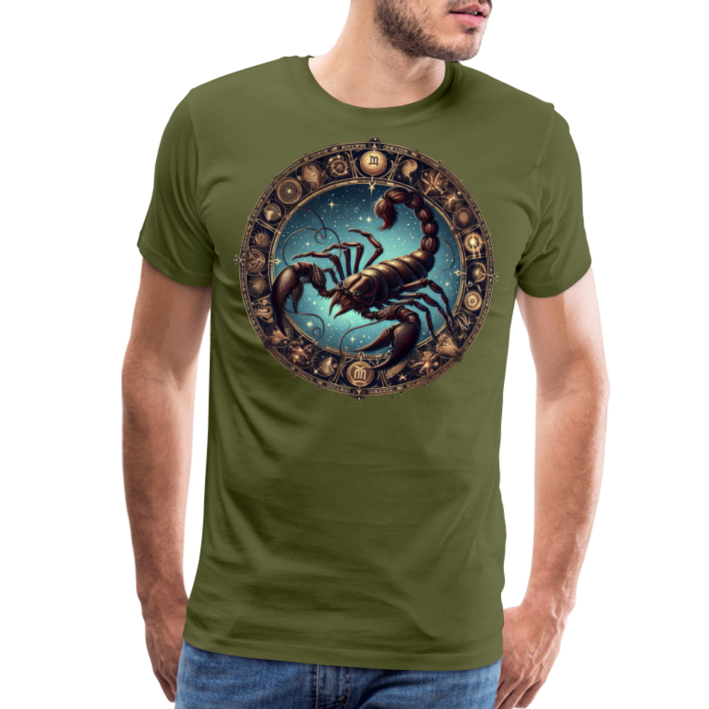 Men's Mythical Scorpio Premium T-Shirt - olive green