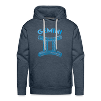 Thumbnail for Men's Power Words Gemini Premium Hoodie - heather denim