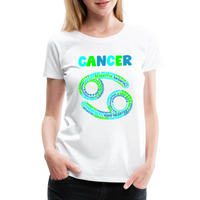 Thumbnail for Women's Power Words Cancer Premium T-Shirt - white