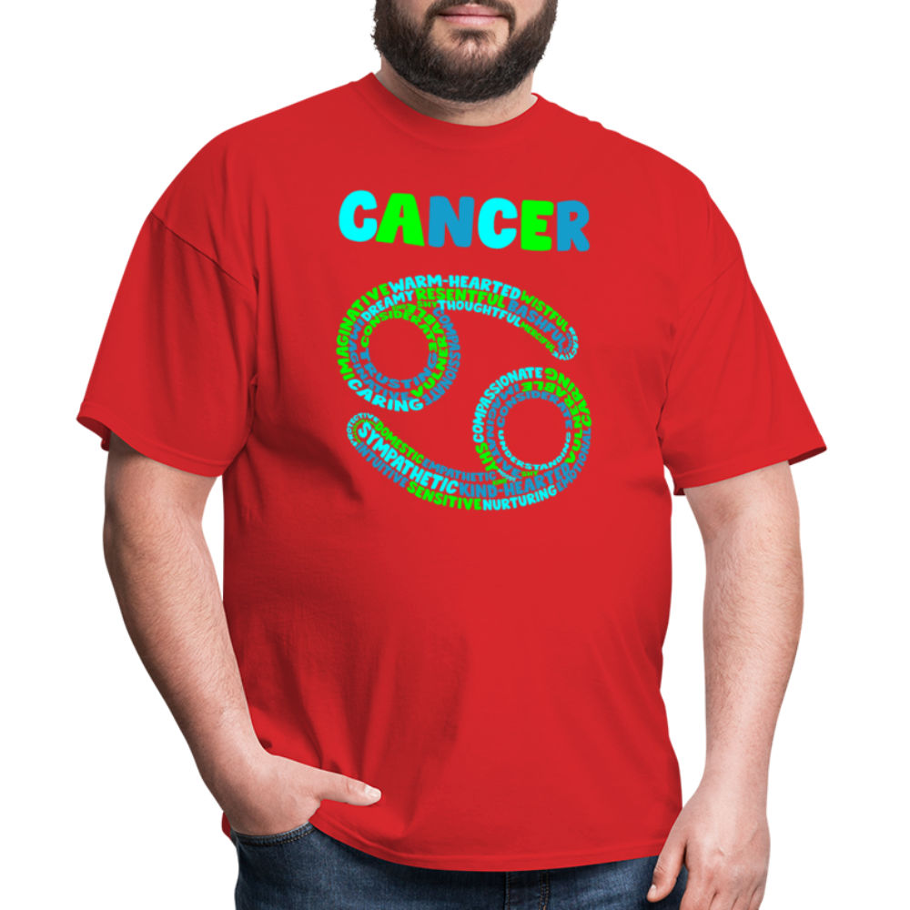 Men's Power Words Cancer Classic T-Shirt - red