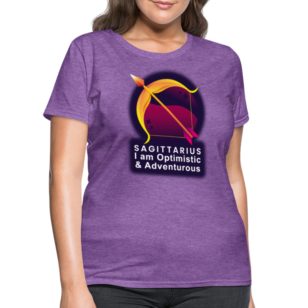 Women's Glow Sagittarius T-Shirt - purple heather