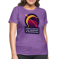 Thumbnail for Women's Glow Sagittarius T-Shirt - purple heather