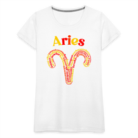 Thumbnail for Women's Power Words Aries Premium T-Shirt - white