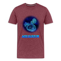 Thumbnail for Men's Aquarius Premium T-Shirt - heather burgundy