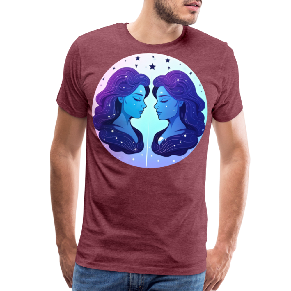 Men's Magic Gemini Premium T-Shirt - heather burgundy