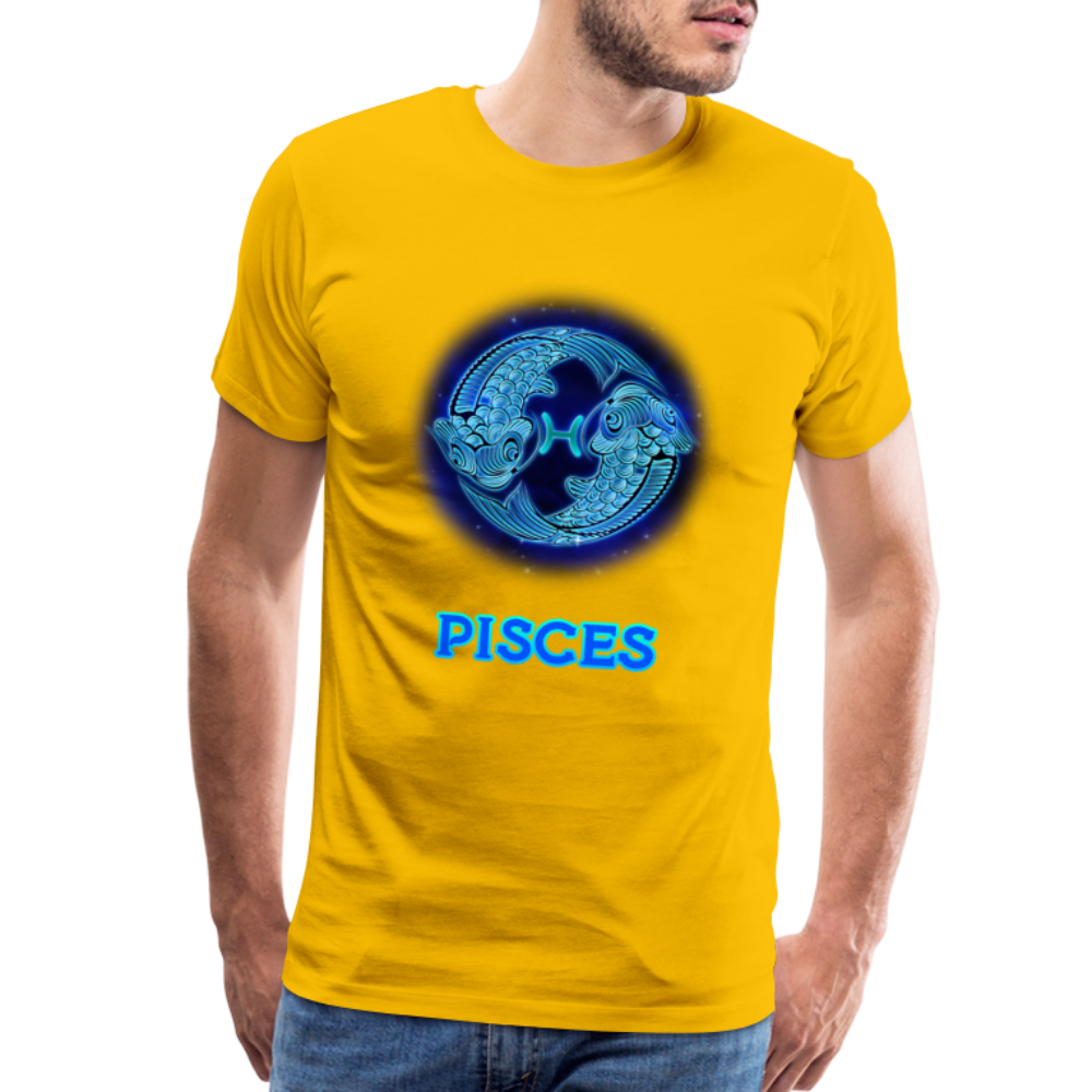 Men's Pisces Premium T-Shirt - sun yellow