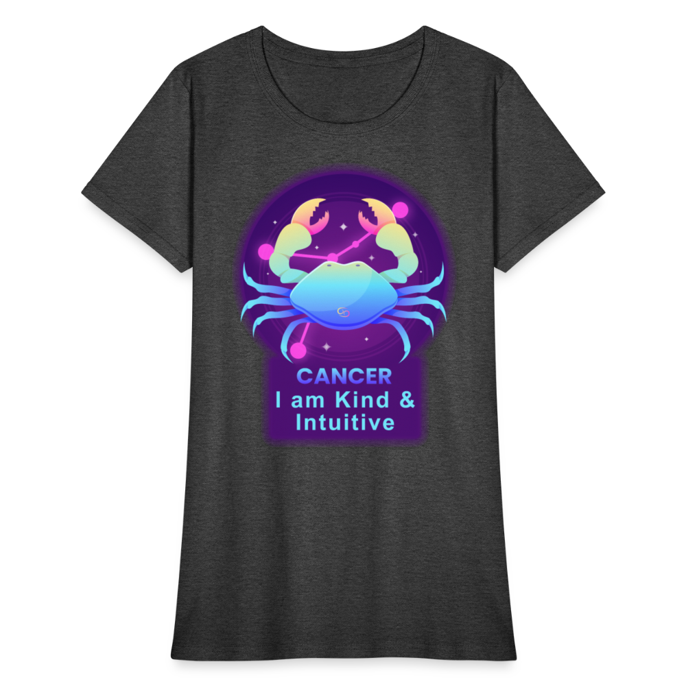 Women's Neon Cancer T-Shirt - heather black