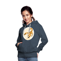 Thumbnail for Women’s Mosaic Scorpio Premium Hoodie - heather denim