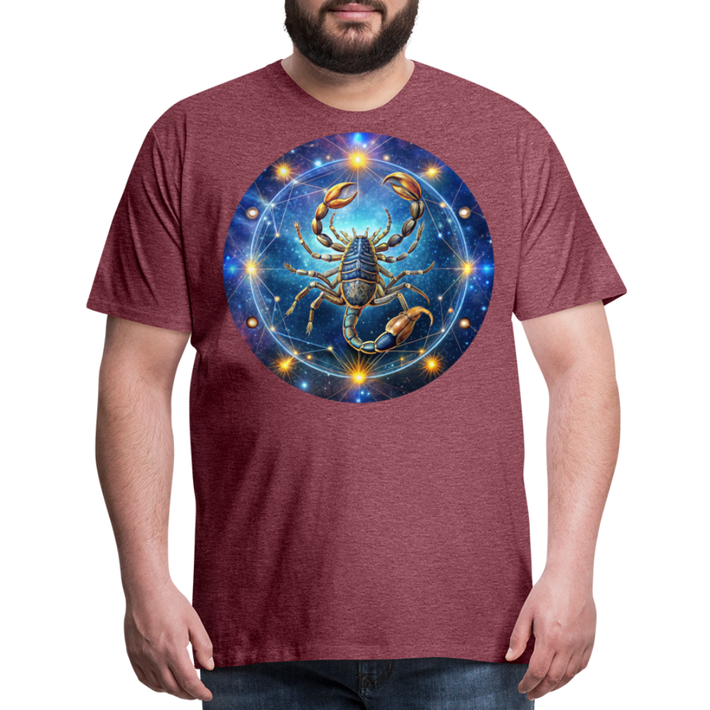 Men's Symbol Scorpio Premium T-Shirt - heather burgundy