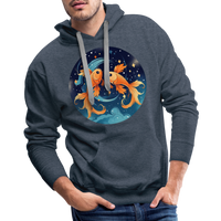 Thumbnail for Men’s Magic Pisces Premium Hoodie - heather denim