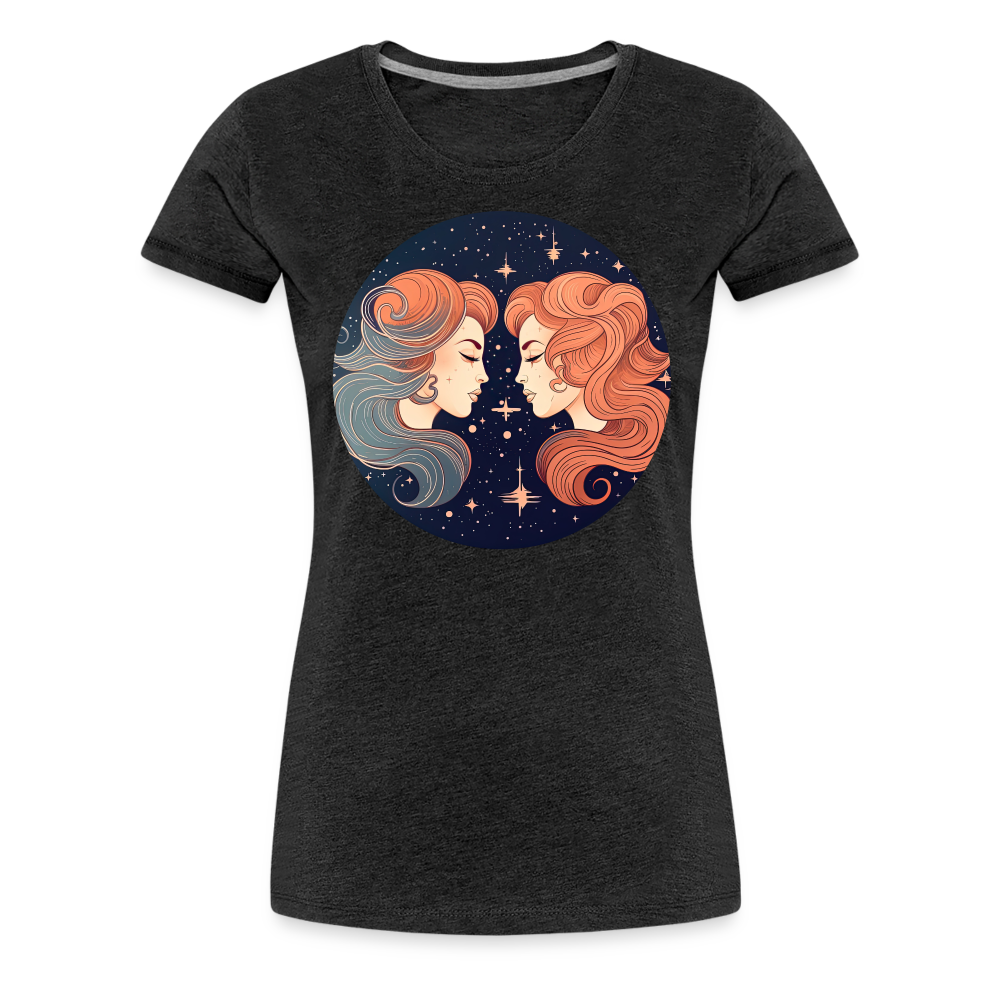 Women’s Mystic Gemini Premium T-Shirt - charcoal grey