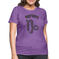 Thumbnail for Women's Power Words Capricorn T-Shirt - purple heather