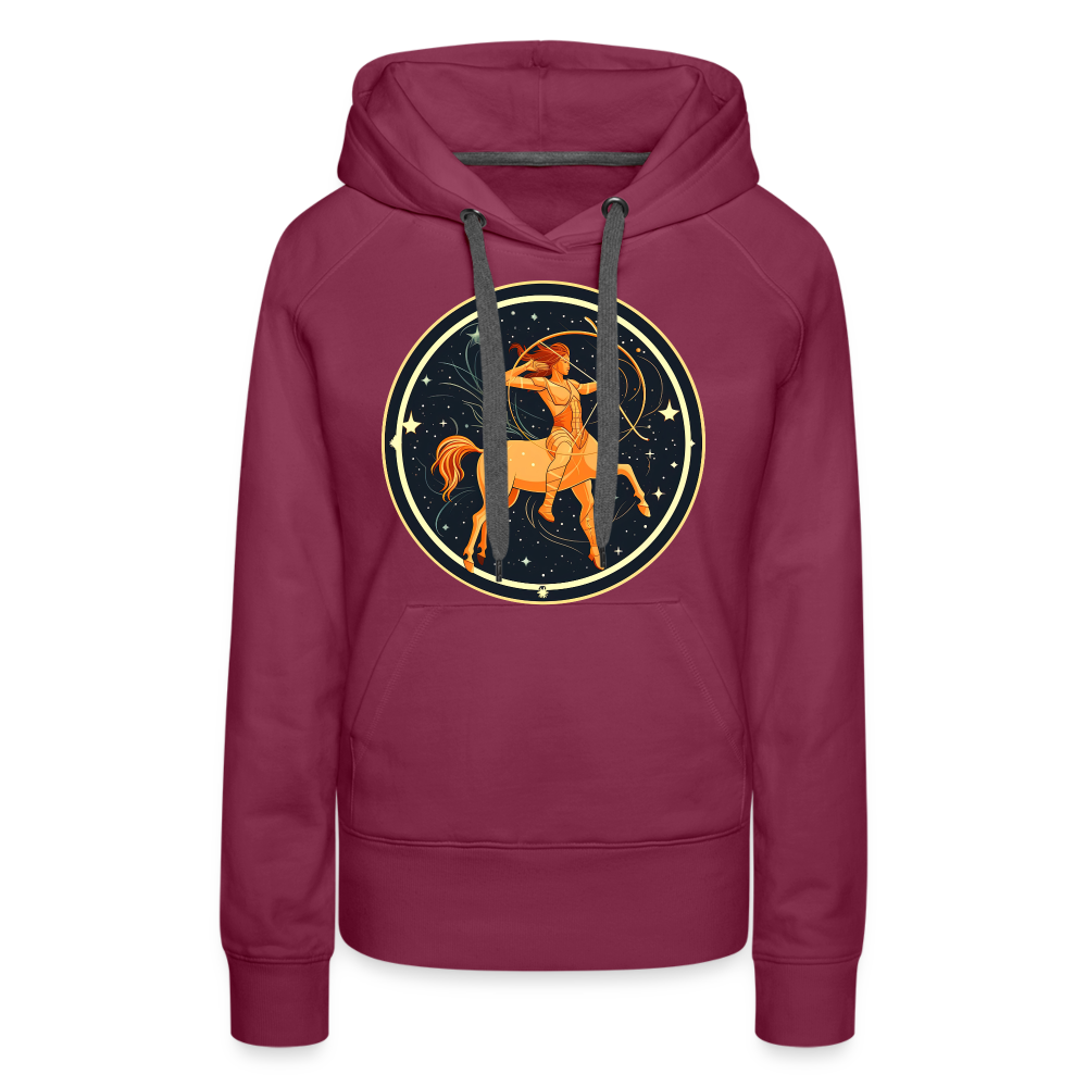 Women’s Mystic Sagittarius Premium Hoodie - burgundy