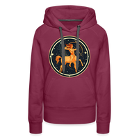 Thumbnail for Women’s Mystic Sagittarius Premium Hoodie - burgundy