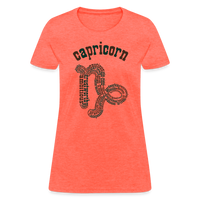 Thumbnail for Women's Power Words Capricorn T-Shirt - heather coral