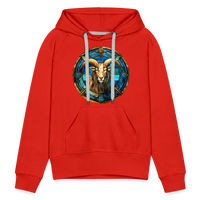 Thumbnail for Women’s Mosaic Capricorn Premium Hoodie - red