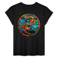 Thumbnail for Women's Mosaic Pisces Relaxed Fit T-Shirt - black