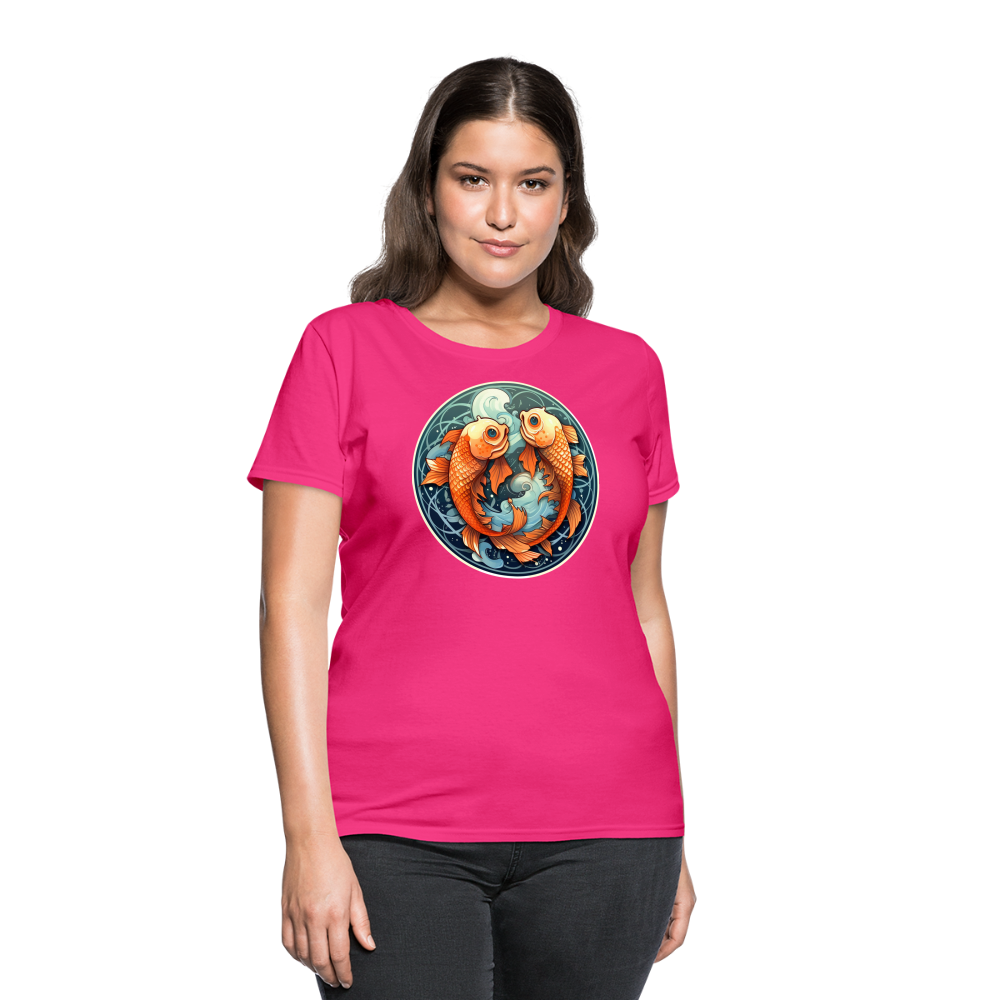 Women's Symbol Pisces T-Shirt - fuchsia