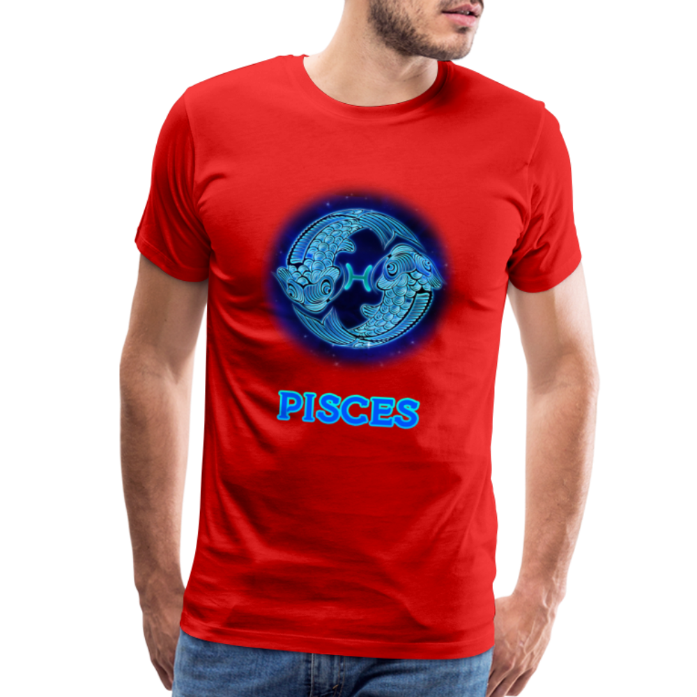 Men's Pisces Premium T-Shirt - red