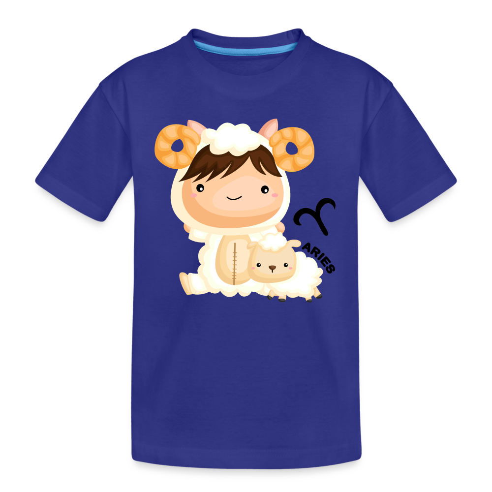 Kid’s Astro Girl Aries Premium Organic T-Shirt - royal blue